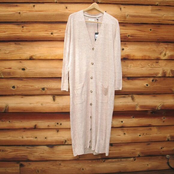NWT Billy Reid Linen Long Cardigan Sweater - Picture 3 of 13